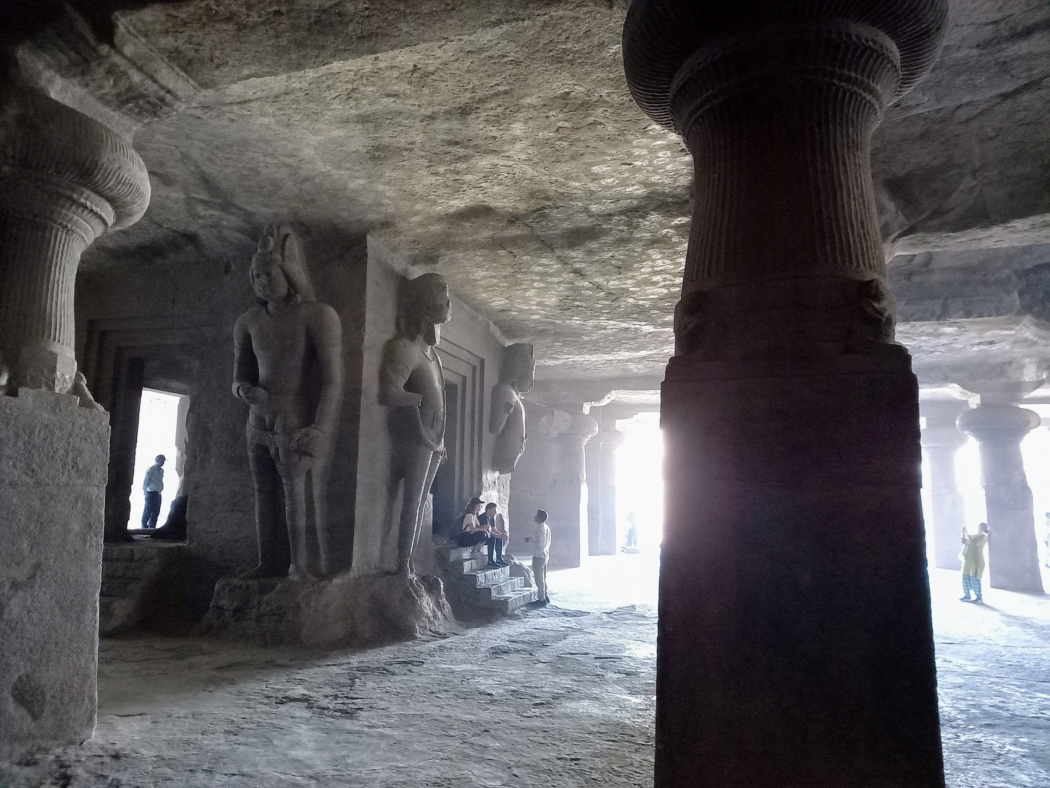 Pathways and cave area at Elephanta Island
