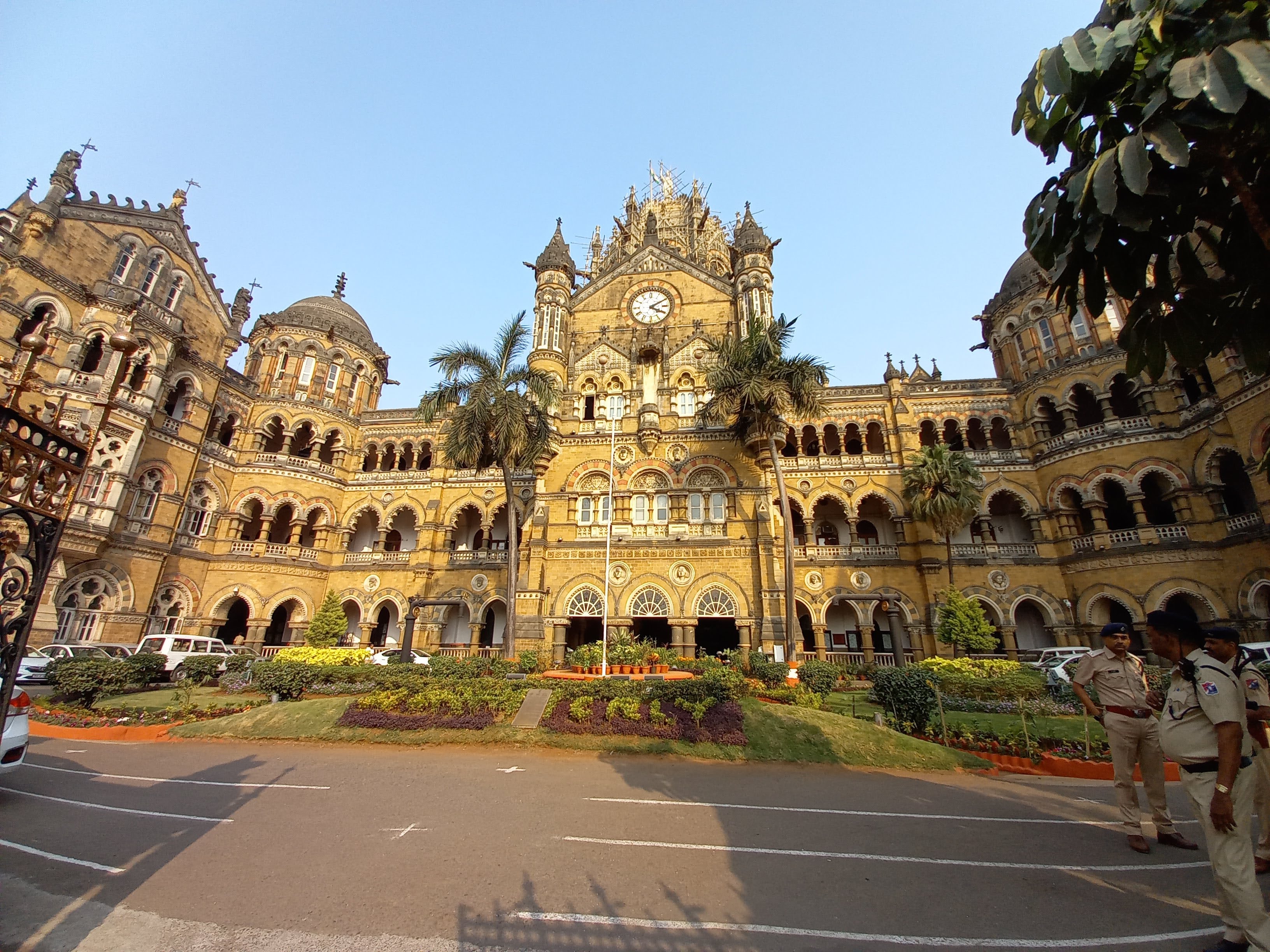 Detailed view of Victoria Terminus architecture