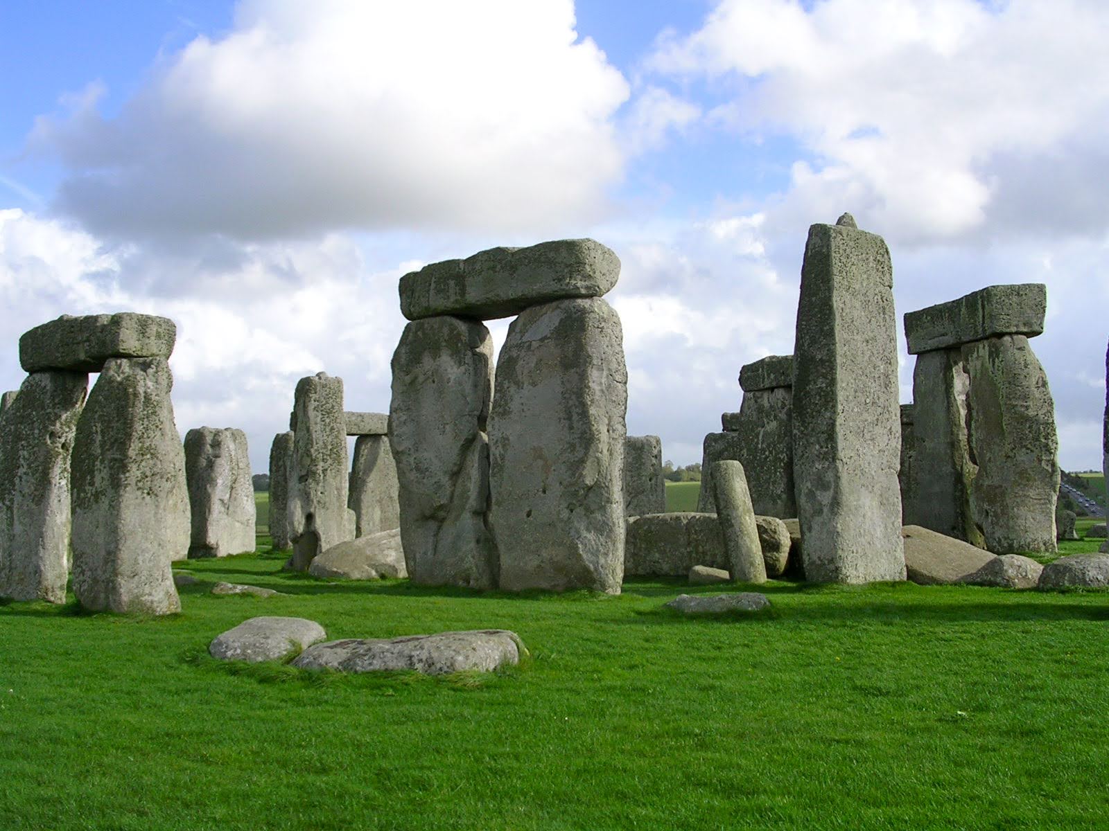 Stonehenge stone circle at sunrise in Wiltshire